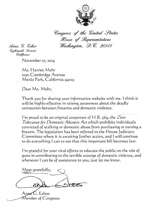 Eshoo Letter